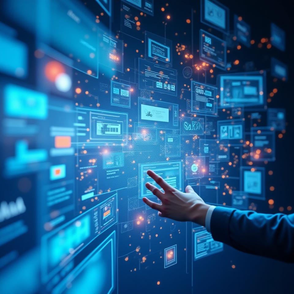 Creative portfolio showcase with AI-enhanced designs and branding examples